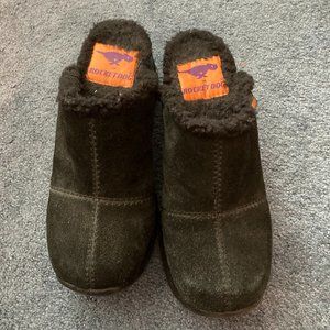 Rocket Dog Women's Frannb Mule, black 9 M US platform slides